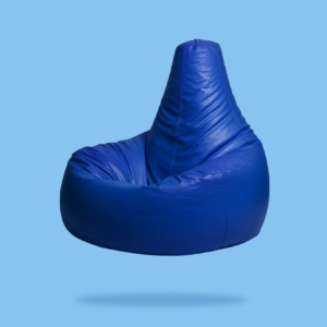 Ocean blue Gaming bean bag with beans -  leather