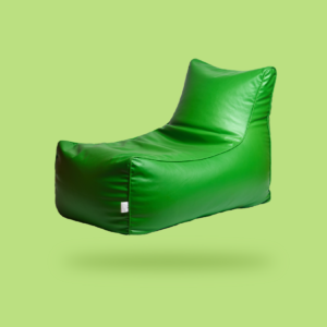 Parakeet Green - Lounge beanbag with beans - leather