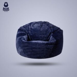 Navy blue ? Fur bean bag | with beans | Floor cushion for home and office