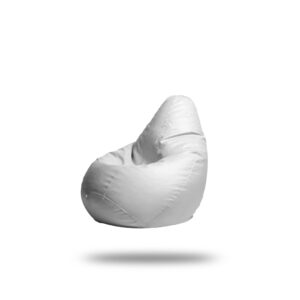 Milky white - beanbag with beans - Leather