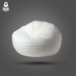 Milky white ? Fur bean bag | Faux fabric bean bag with inner bag (inc beans)