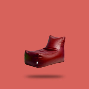 Grape Maroon - Lounge bean bag (with beans) | Leather fabric