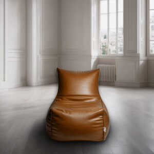 Clay Brown - Lounge bean bag (with beans) | Leather fabric