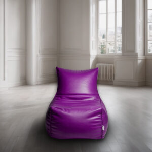Purple - Lounger beanbag (with beans  )| Leather