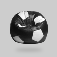 Soccer – Black & White Bean bag leather