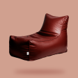 Lounge beanbag  – Choco brown – leather – Cover only