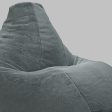 Classic Sack – Faux Fur Fabric || Grey| (With bean)Teardrop shape
