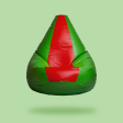 Green Red- Teardrop- Cover only leather
