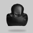 Black Arm chair – Cover only leather bean bag